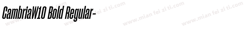 CambriaW10 Bold Regular字体转换
